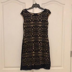 Lace lined shift dress